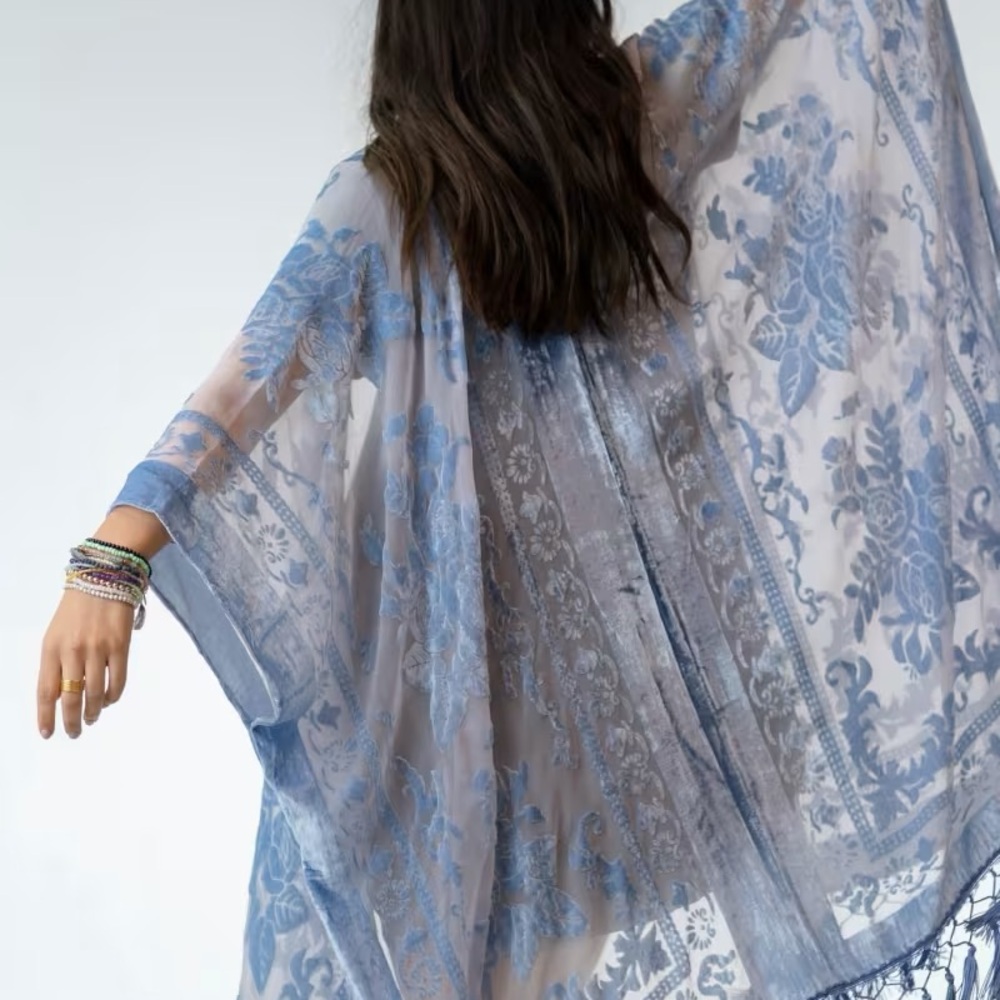 Free People Burnout Velvet Kimono